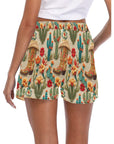Women's Southwestern Desert Cowgirl Beach Board Shorts
