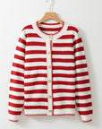 Rylee Stripe Button Cardigan Sweater