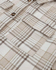 Plaid Removable Hood Buttoned Shacket