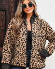 Sloane Leopard Zip Up Pocket Jacket