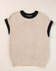 Inaya Beige Batwing Sleeve Sweater Top