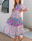 Siena Mixed Floral Short Sleeve Dress
