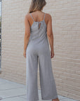 Naomi Pocket Spaghetti Strap Wide Leg Jumpsuit