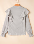 Melanie Flounce Sleeve Ruffled Shirt
