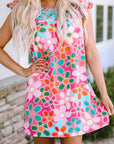 Della Ruffle Short Sleeve Floral Babydoll Dress