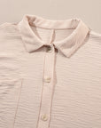 Collared Button Up Pocketed Romper