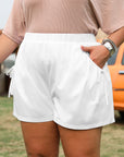 Evie Plus Size Bow Decor Pockets Shorts