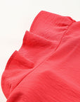 Janelle V Neck Ruffle Sleeve Loose Top