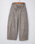 Leopard Drawstring Elastic Waist Pocketed Jeans