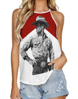 Black White Cowboy Vintage Tank Top