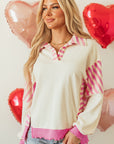 Juliana Patchwork Terry Knit Top