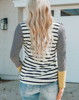 Annie Stripe Button Henley Top