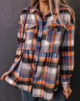 Elizabeth Plaid Down Ruffled Shirt