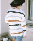 Cora Striped Popcorn Knit Sweater