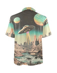 Baha Ranch Retro Pop Western Space Cowboy Polo Shirt
