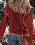 Presley Contrast Crew Neck Sweater