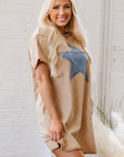 Luz Mineral Wash Star T-Shirt Dress