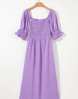 Marley Plus Size Swiss Dot Smocked Dress