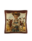 Vintage Cowboy Pillow Case Made in America