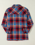 Plaid Button-Up Long Sleeve Shirt