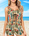 Cactus and Boots Tankini Boy Shorts Swim Set