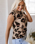Brittany Leopard Crew Neck Casual Top