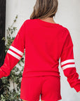 Varsity Stripe Sweatshirt and Short Set
