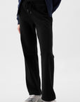Solid Fleece-Lined Drawstring Waist Pants