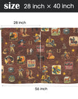 Vintage Cowboy Collage Western Curtains 28" x 40" Made in America