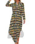 Vintage Cowboy Collage Western Shirt Dress Duster