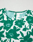 Floral Ruffle Short Sleeve Blouse