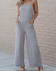 Naomi Pocket Spaghetti Strap Wide Leg Jumpsuit