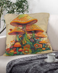 Retro Mushrooms Pillow Case Made in America