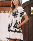 Leyla Vintage High Waist Short Sleeve Dress