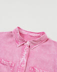 Kylee Ruffle Sleeve Tiered Chambray Dress