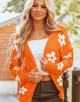 Floral Open-Front Cardigan