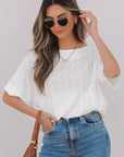 Faye Eyelet Pattern Casual Top