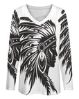 Baha Ranch Western Print Long Sleeve top