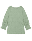 Dani Smocked 3/4 Sleeve Casual Loose Top