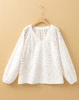 Paige Eyelet Embroidered Puff Sleeve Blouse