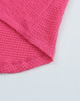 June Waffle Knit Button Up Casual Shirt