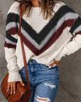 Cecilia Chevron Striped Sweater