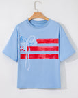 Flag Bow Crewneck Graphic Tee