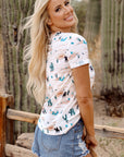 Zariah Western Short Sleeve Top