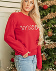 Christmas Merry Pearl Beaded Sweater