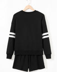 Varsity Stripe Sweatshirt and Short Set