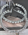 RHINESTONE HOOP EARRINGS