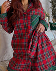 Plaid Patchwork Christmas Pajama Set