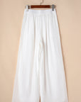 Jessie Casual Tie Waist Pleated Wide Leg Pants
