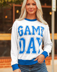 GAME DAY Varsity Stripe Crewneck Sweatshirt